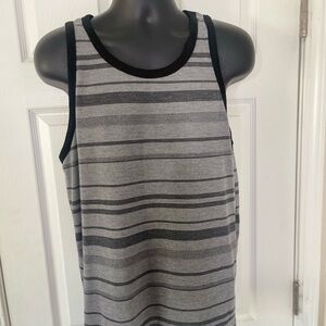 Striped Gray and Black Tank Top